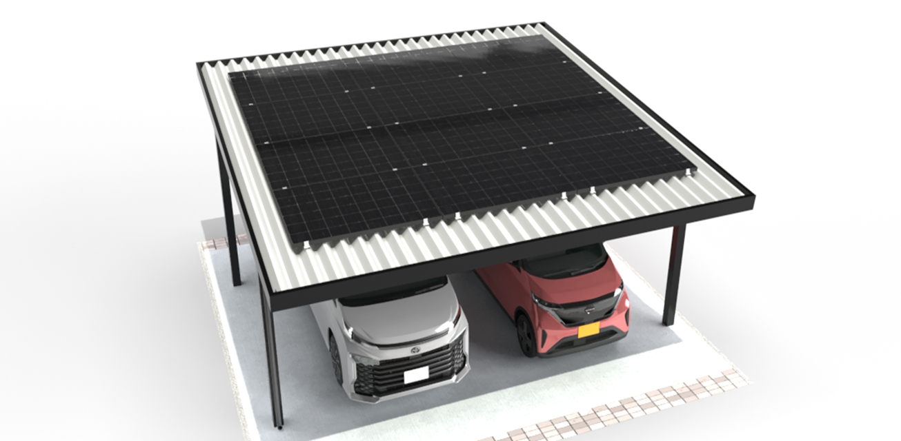 6KW Waterproof Solar Carport Project in Japan