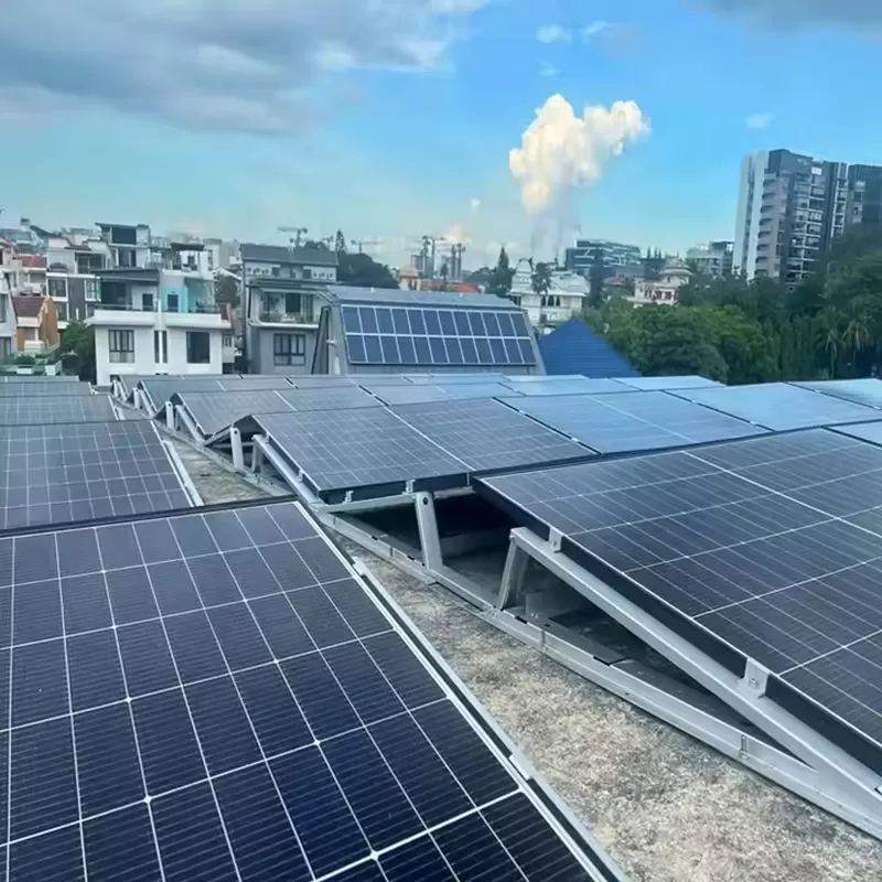 10KW Ballast Roof Mounting System in Serbia