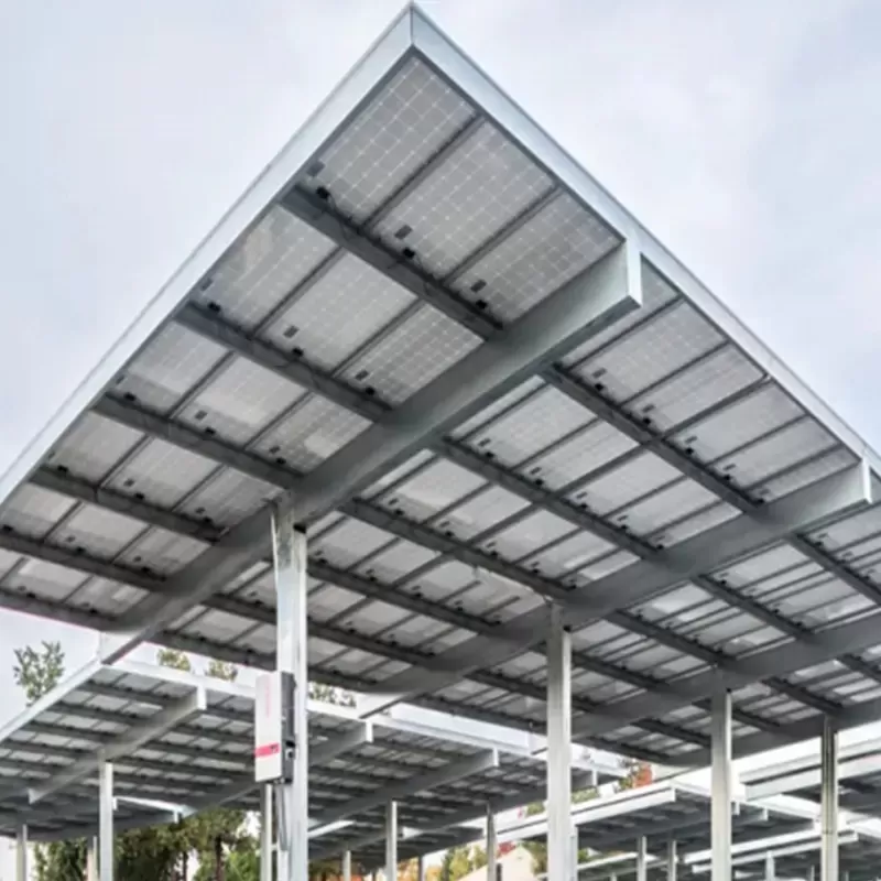 99.8KW Carbon Steel Solar Carport Project in Slovakia