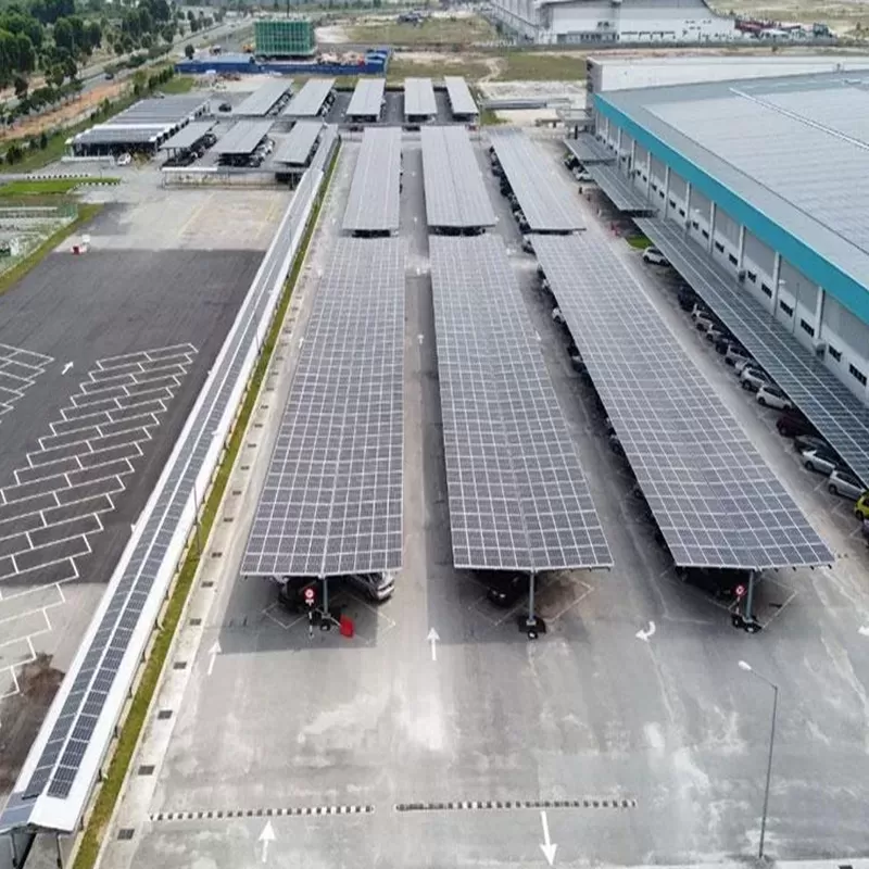 7KW Aluminum Solar Carport Project in France